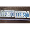 Image 1 : (2) 1972 Sask Licence Plates – Matching Set