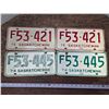 Image 1 : (4) 1974 & 1975 Sask Farm Licence Plates (2 Matching Set)