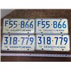 Image 1 : (4) 1976 Sask Licence Plates (2 Matching Sets)