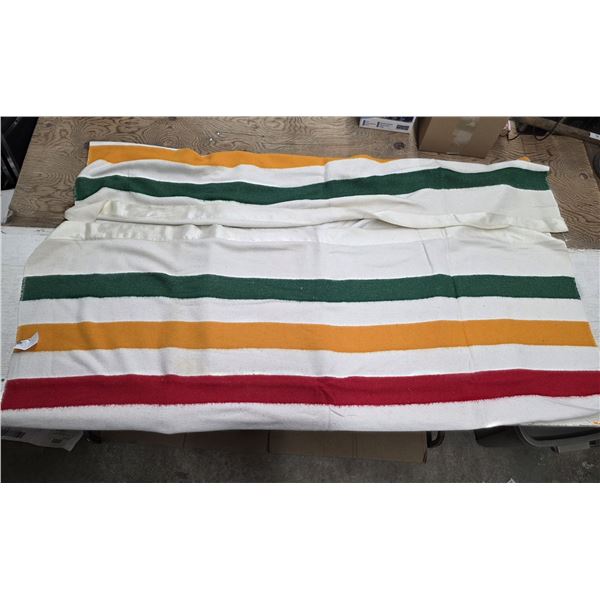 Vintage Blanket w/ Hudson Bay Design (No Tag?)