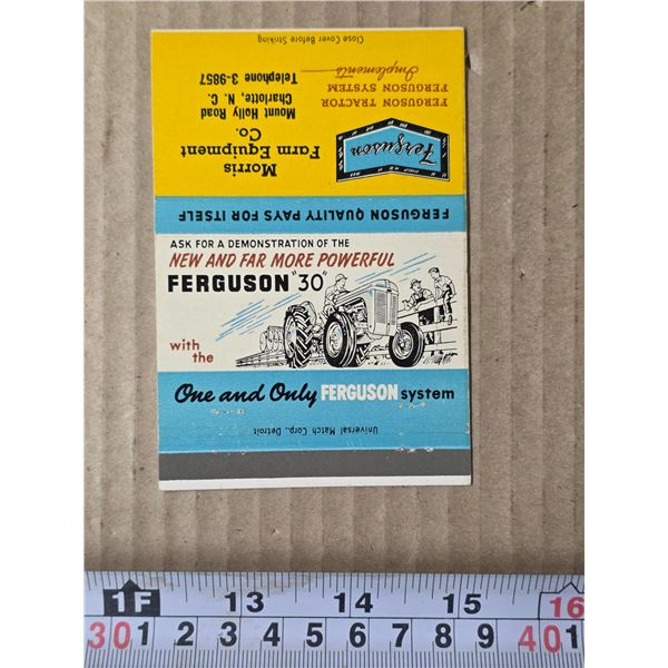 Vintage Ferguson 30 matchbook empty