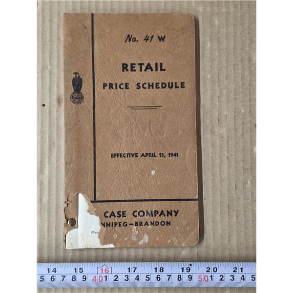 1941 retail price schedule cataloge