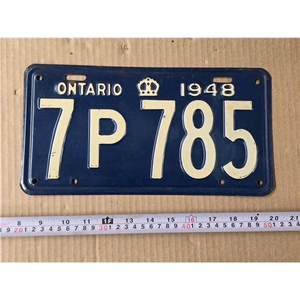 1948 ontario license plate