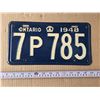 Image 1 : 1948 ontario license plate