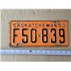 Image 1 : 1950 sask license plate