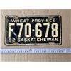 Image 1 : 1952 sask license plate