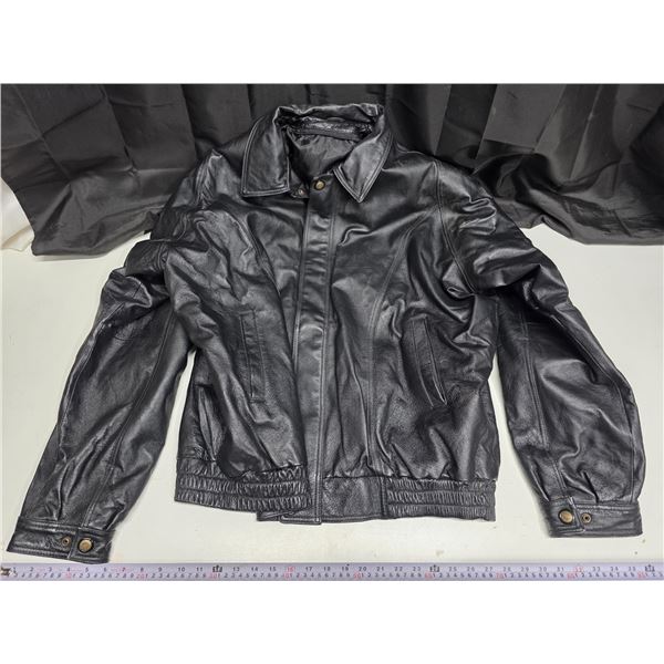 Leather jacket- 28"H