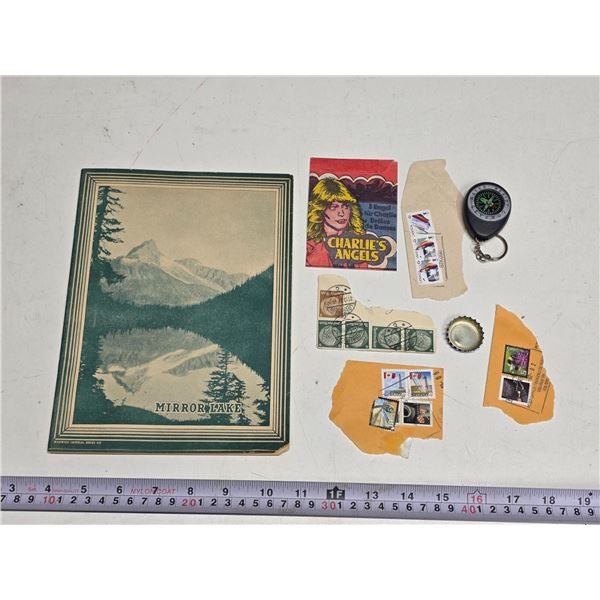 Lot of misc items, mirror lake scribber, compass key