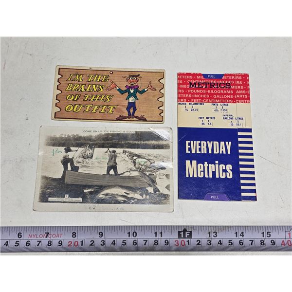 Vintage post cards- everyday metric, etc