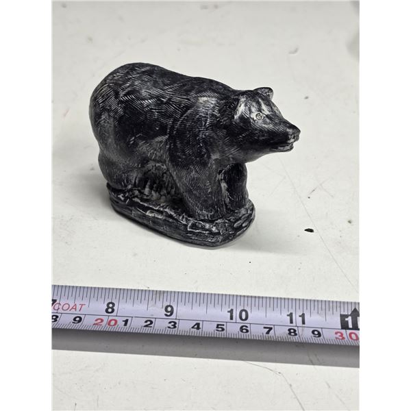 Polar bear soap stone carving- 4" by 3"