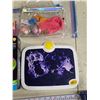 Image 2 : Assorted Toy Lot inc. Box of Fluorescent Racetrack Pieces