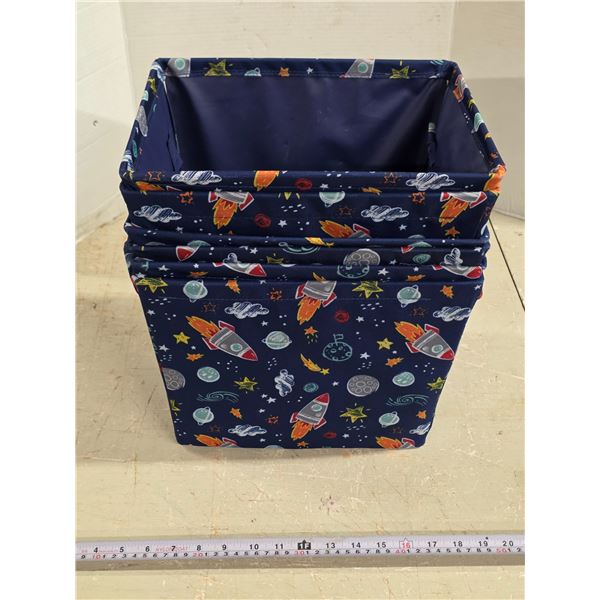 (6) Space Themed Storage Bins