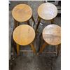 Image 2 : (4) Wooden Stools – 25” tall