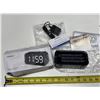 Image 1 : Odokee Digital Dual Alarm Clock featuring a black rectangular body with large white LED digits and a