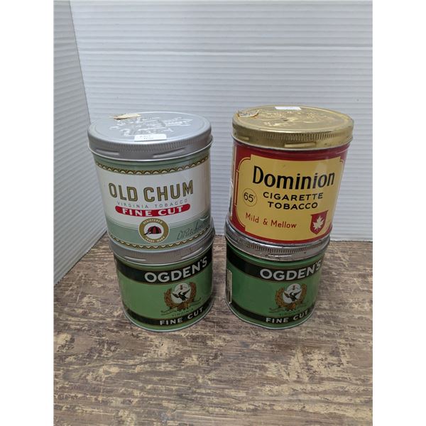 (4) Vintage Tobacco Tins