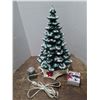 Image 1 : Ceramic Christmas Tree w/ Coloured Bulbs, 17.5” Tall – Working