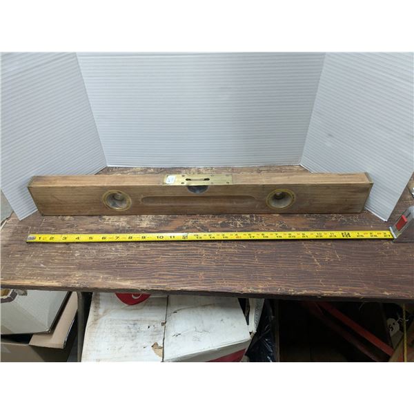 Brass & Hardwood Stanley Level
