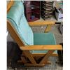 Image 3 : Wood Glider Rocking Chair & Foot Stool