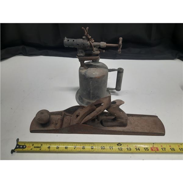 1205-Antique kerosene Blowtorch and Planer