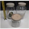 Image 1 : 1212-Vintage glass jars with lids