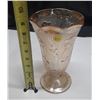 Image 1 : 1215-Carnival Glass Iris & Herringbone vase (9”)
