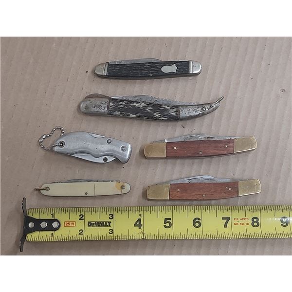 (6) Vintage pocket knives.