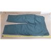 Image 2 : Green Husqvarna Leg Protection Pant - Length 42", Waist 48-50, and Black Wetskins Pant Size S/P (Bla