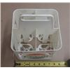 Image 2 : Vintage white plastic Pepsi bottle carrier, specifically a 4-litre (4-pack or multi-bottle).