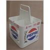 Image 3 : Vintage white plastic Pepsi bottle carrier, specifically a 4-litre (4-pack or multi-bottle).