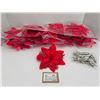 Image 1 : (20) NEW Red Artificial Christmas Poinsettias w/ Clips