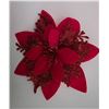 Image 2 : (20) NEW Red Artificial Christmas Poinsettias w/ Clips