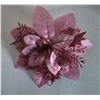 Image 2 : (20) NEW Pink Artificial Christmas Poinsettias w/ Clips