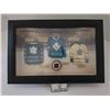 Image 1 : Vintage Toronto Maple Leafs NHL Hockey Shadow Box – 3 Mini Jerseys