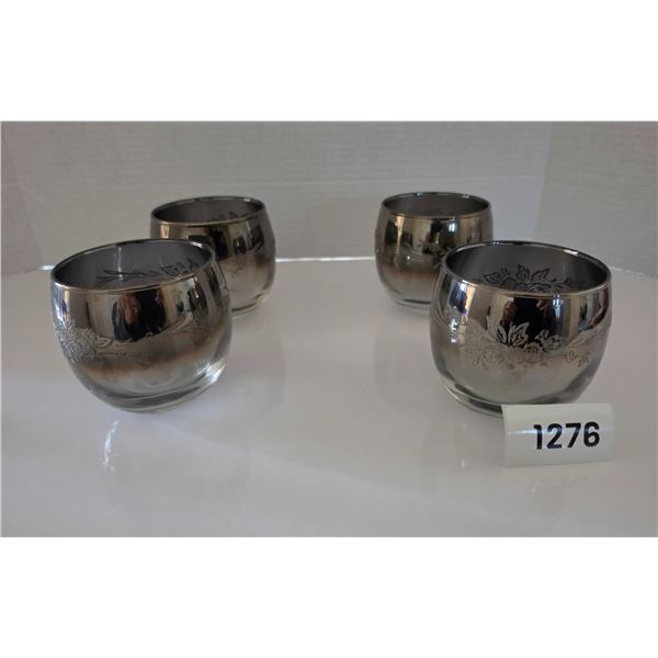 Vintage 1950’s Mercury Fade Roly Poly Glasses, Set of (4)