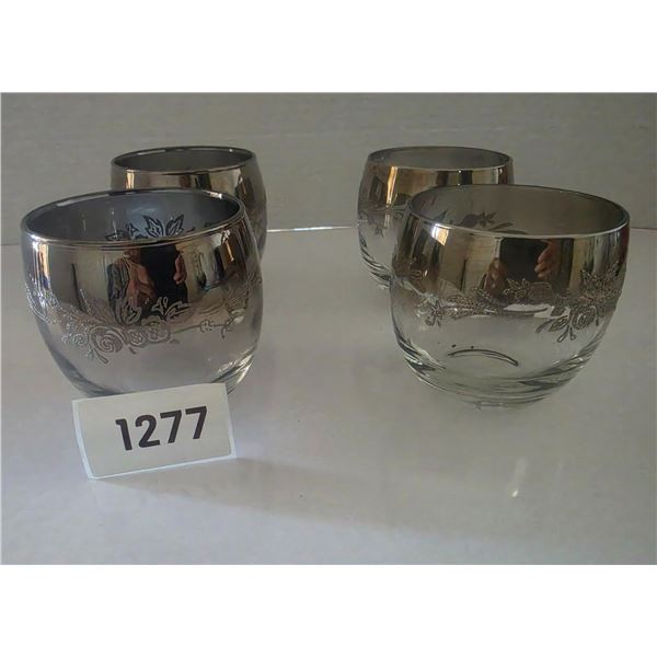 Vintage 1950’s Mercury Fade Roly Poly Glasses, Set of (4)