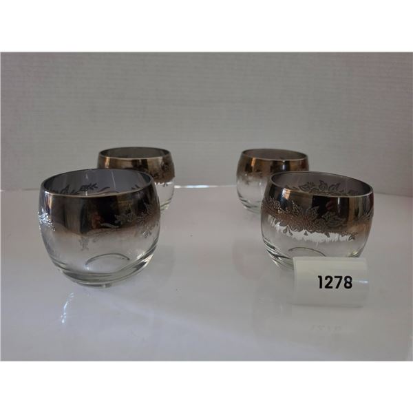 Vintage 1950’s Mercury Fade Roly Poly Glasses, Set of (4)
