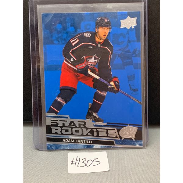2023-24 UD Adam Fantilli Star Rookies RC Hockey Card – RARE Blue