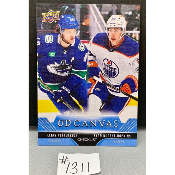 2023-24 UD Canvas Checklist: Ryan Nugent-Hopkins, Elias Petterson
