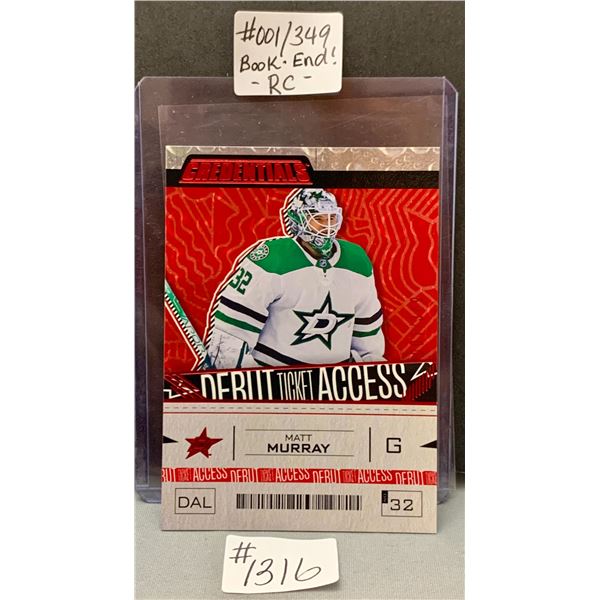 2023-24 UD Credentials Matt Murray Red Debut Ticket Book-End Rookie Card #1/349