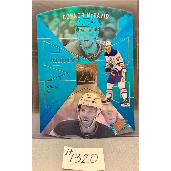 2023-24 UD Extended Series Connor McDavid SPx Holoview Die-Cut Foil Card