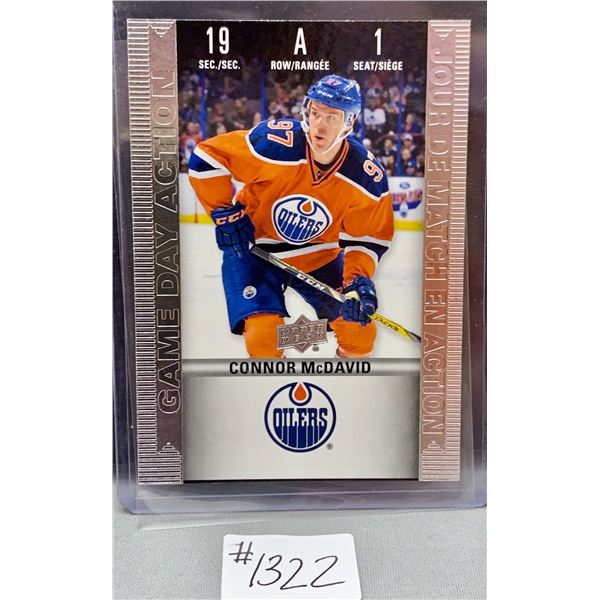 2019-20 UD Tim Hortons Game Day Action Connor McDavid Foil Hockey Card