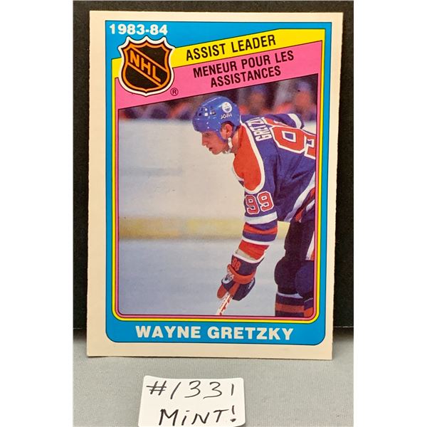 1984 OPC Wayne Gretzky Assist Leader Mint Hockey Card