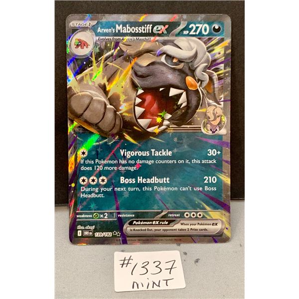 Arven’s Mabosstiff ex Cosmos Foil Pokemon Card