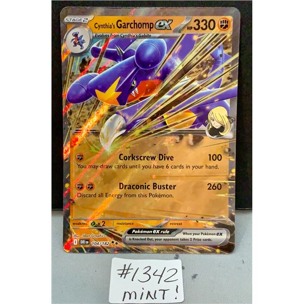 Cynthia’s Garchomp ex Cosmos Foil Pokemon Card