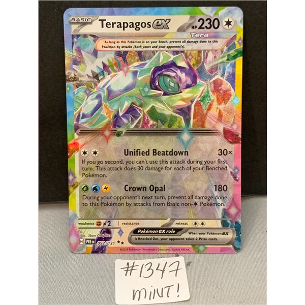 Terapagos ex Shiny Foil Pokemon Card