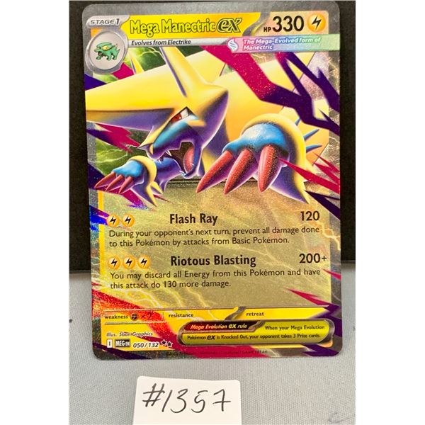 Mega Manectric ex Shiny Foil Pokemon Card