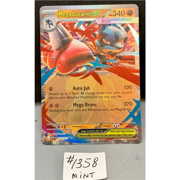 Mega Lucario ex Shiny Foil Pokemon Card