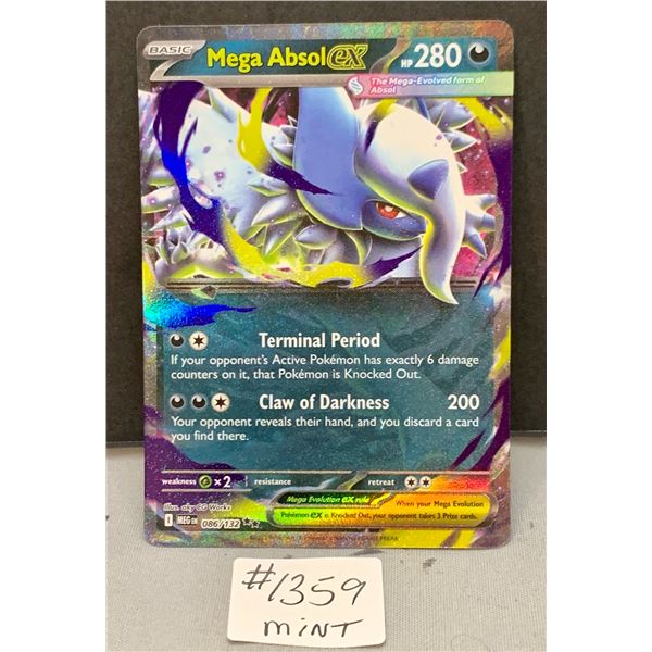 Mega Absol ex Shiny Foil Pokemon Card