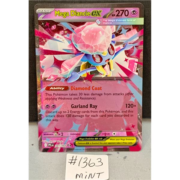 Mega Diancie ex Shiny Foil Pokemon Card