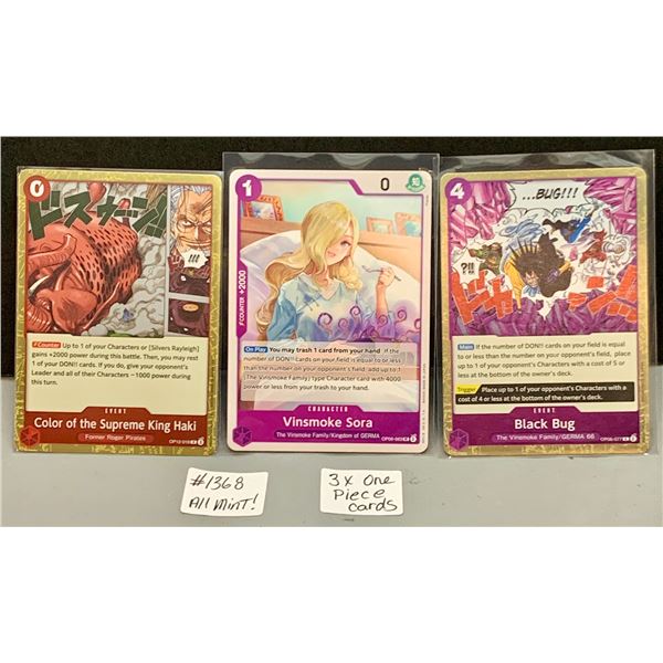 (3) One Piece Foil Cards – All Mint